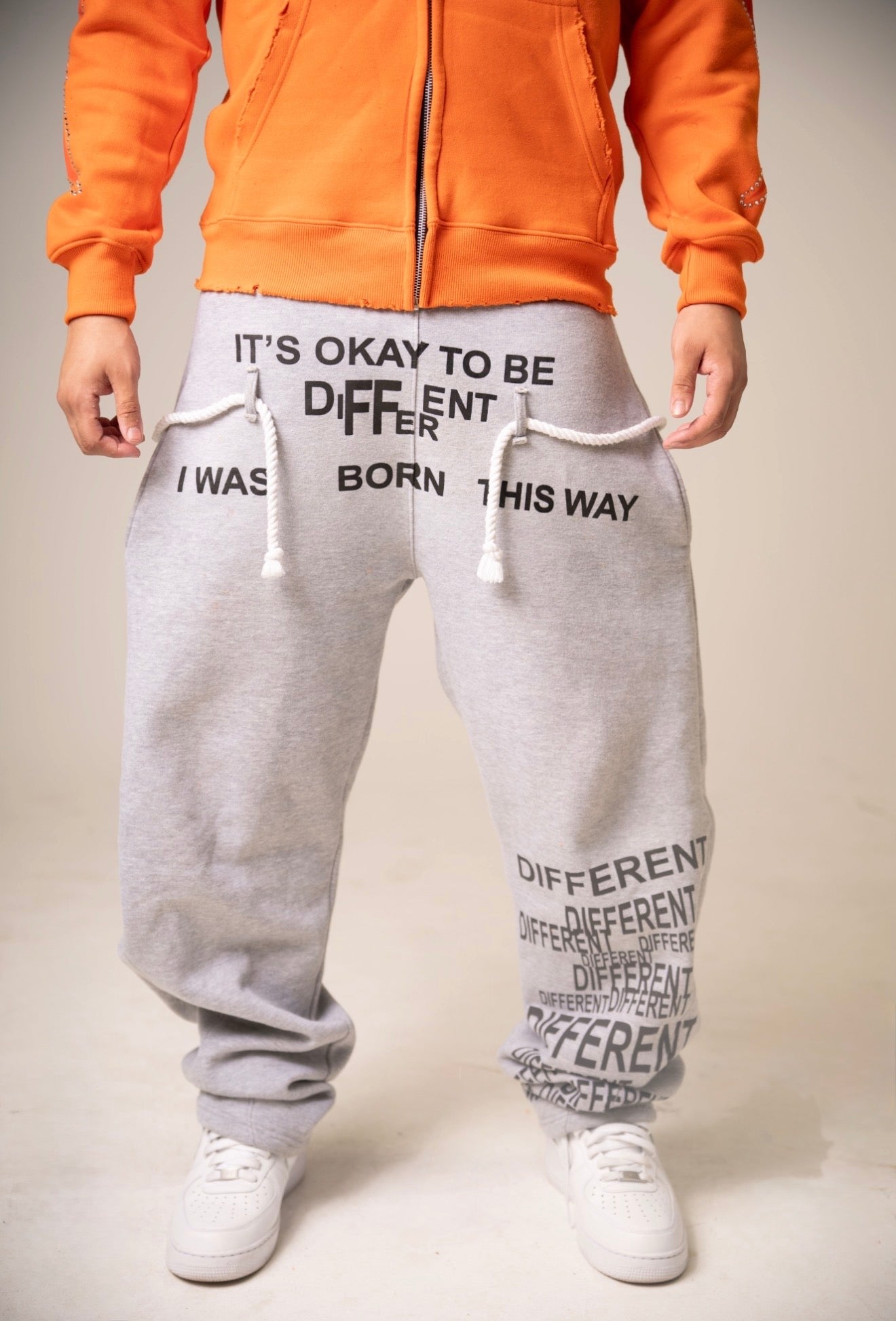 Grey "It's Okay To Be Different Sweats"