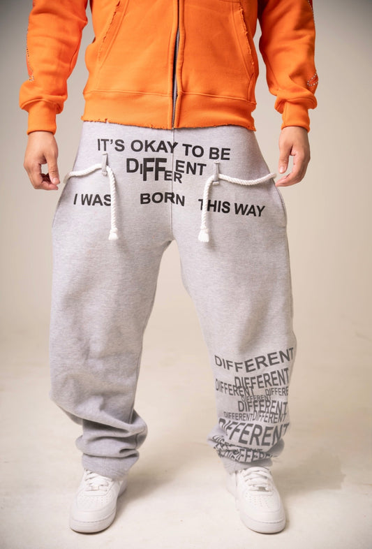 Grey "It's Okay To Be Different Sweats"