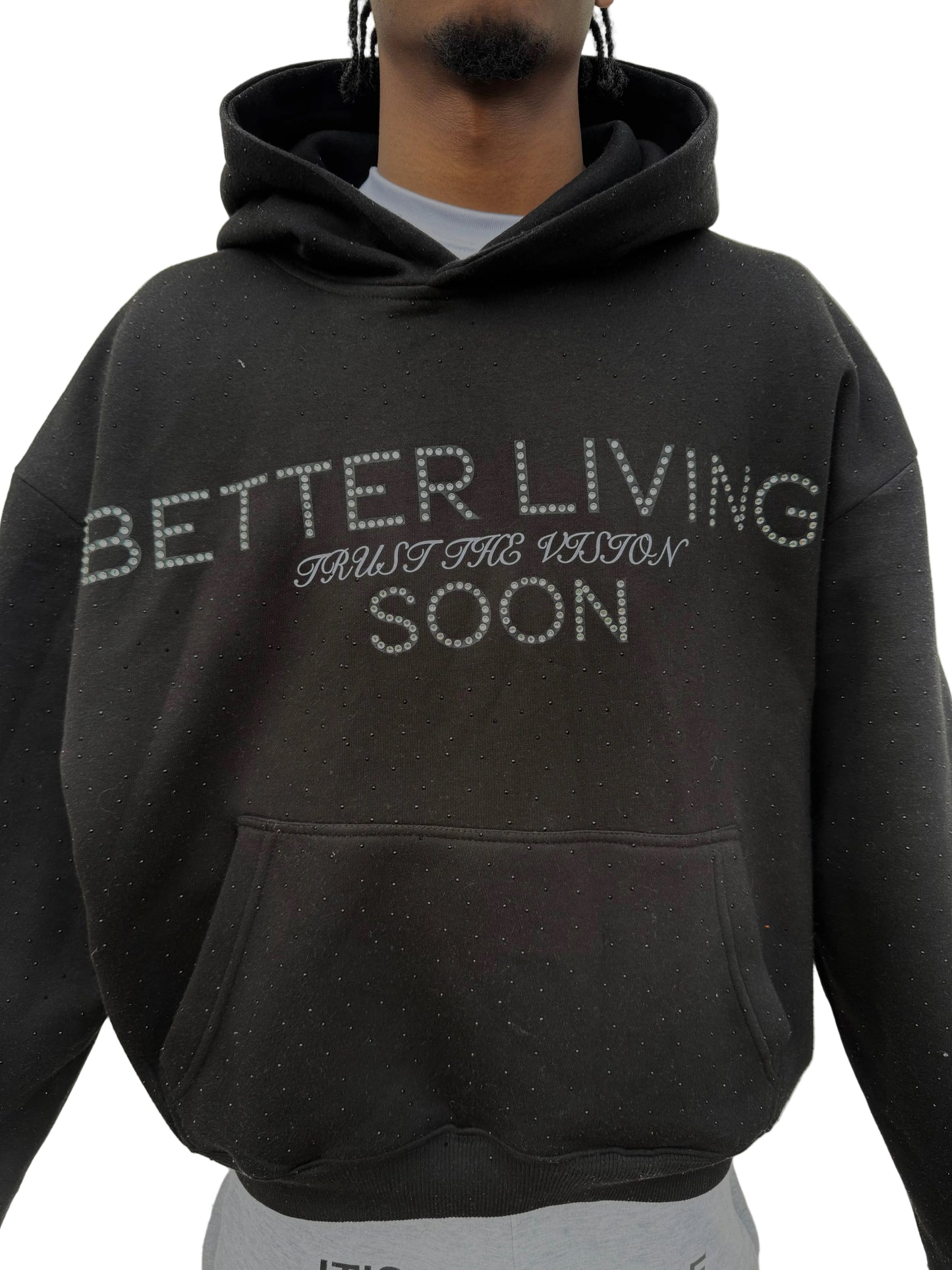 Black "Better Living Soon Hoodie"